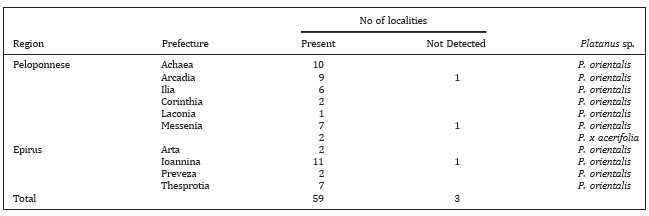 Αρχείο:Πίνακας 1. Παρουσία του Platypus cylindrus σε Platanus spp. σε διάφορες περιοχές της Ελλάδας.jpg