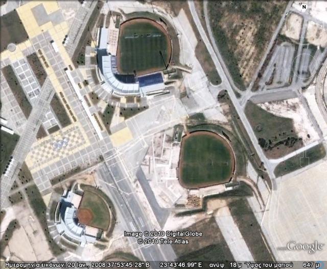 Εικόνα 1 Γήπεδα Μπέιζμπολ πηγή : http://earth.google.com/