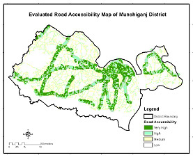 Εικόνα 6: Χάρτης προσβασιμότητας στις οδούς  Πηγή: http://www.geoinfo.ait.ac.th/publications/ACRS2005_Prathumchai_K.pdf