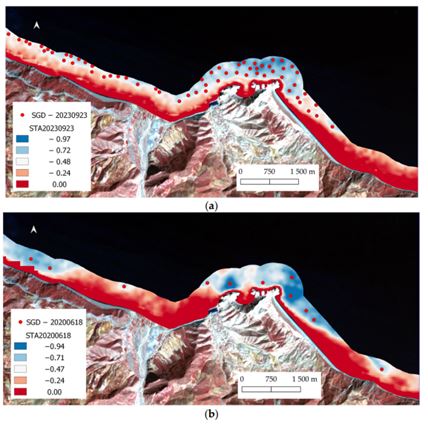 Αρχείο:Εικόνα 3 (α) Τυποποιημένη θερμική ανωμαλία στις 23 Σεπτεμβρίου 2023 (φθινόπωρο), (β) τυποποιημένη.JPG